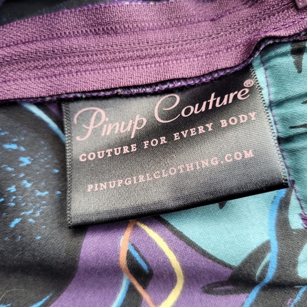 Pinup Couture Ella Dress In Fortune Teller Print, VGUC, Size M - Picture 6 of 8